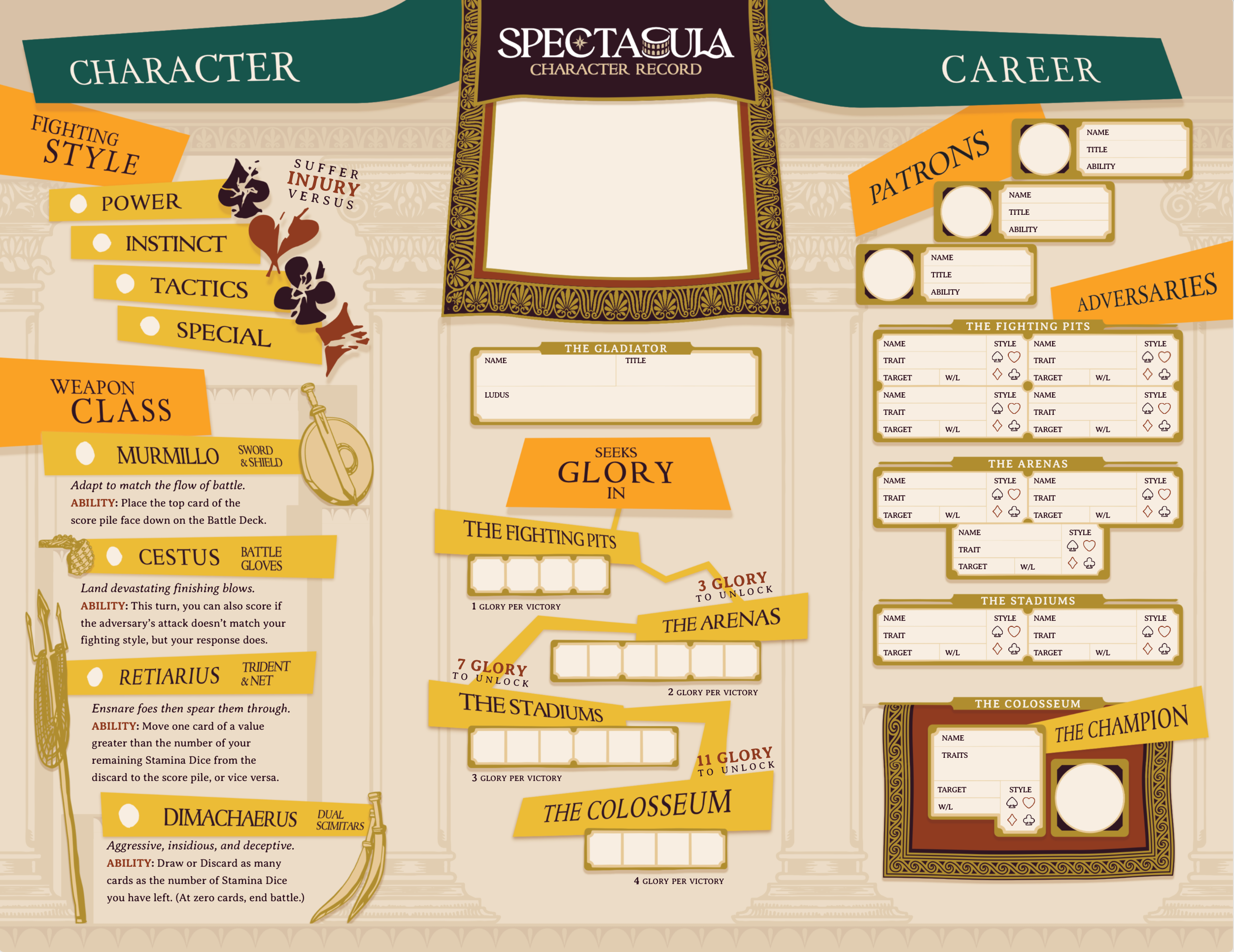 SPECTACULA Solo RPG