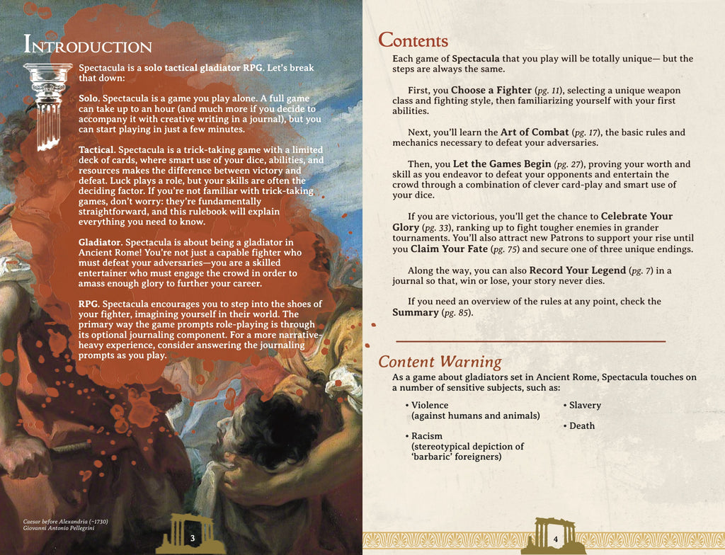 SPECTACULA Solo RPG
