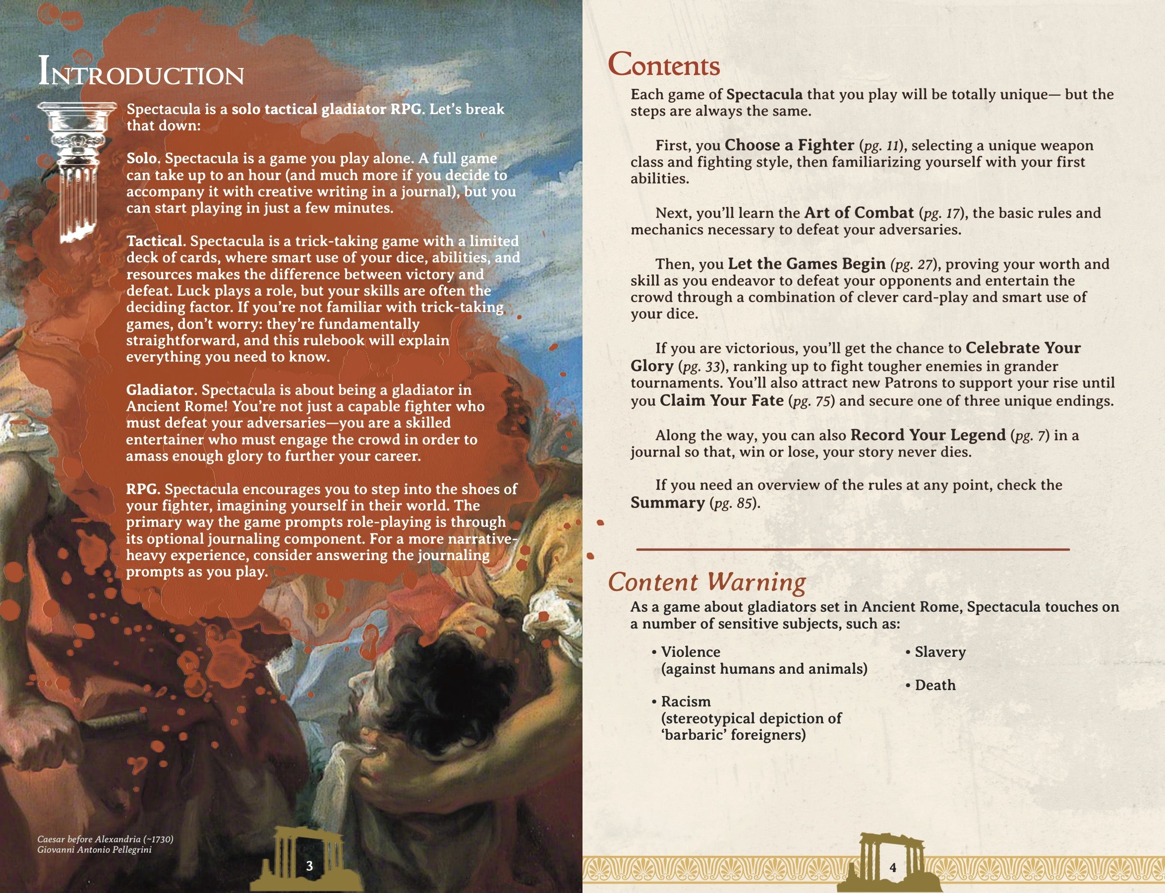 SPECTACULA Solo RPG
