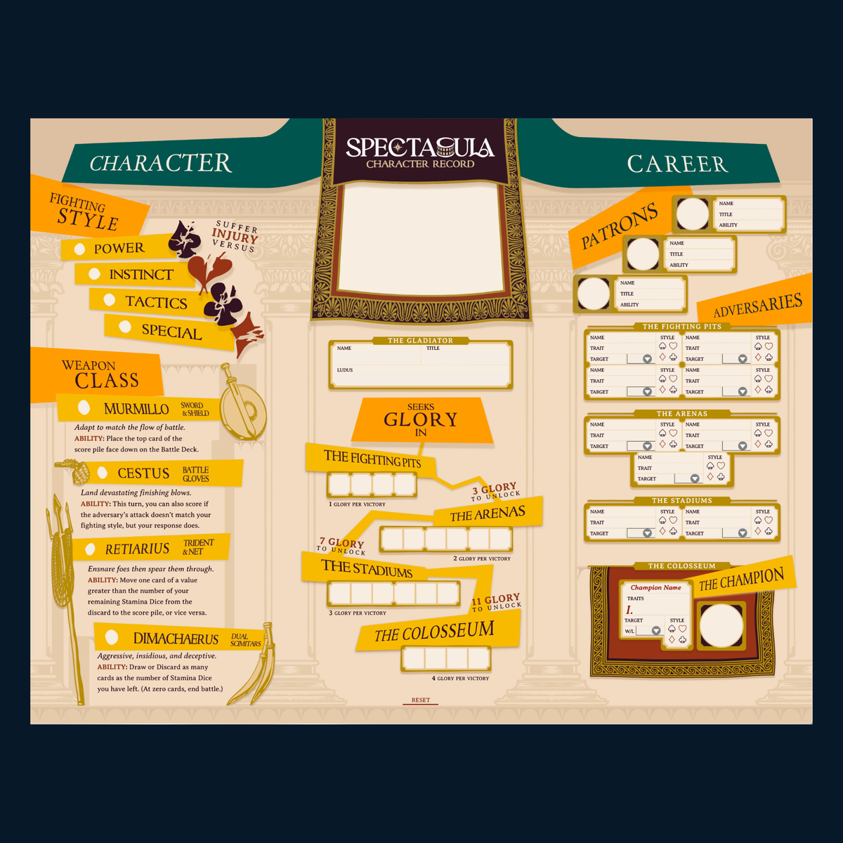 SPECTACULA Solo RPG